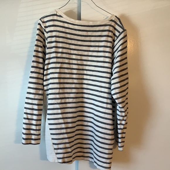 Per Se sport Cotton Long Sleeve Striped Top 1x - Picture 4 of 6